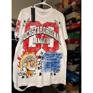 NWT Sz. M - Men's Rockstar Original MMVIII (white/multi)